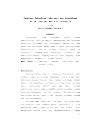 Penggunaan teknologi dalam pembelajaran telah lama dimanfaatkan untuk membantu penggunaan teknologi pembelajaran semakin kuat pengaruhnya seiring dengan perkembangan teknologi informasi dan komunikasi (tik) yang telah merambah kehidupan masyarakat. Https Media Neliti Com Media Publications 218225 Kemajuan Teknologi Informasi Dan Komunik Pdf