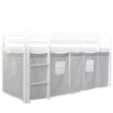 Das hochbett für ein abenteuerliches zuhause. Hochbett Vorhang Umrandung Kinder 3 Teilig Spiel Bett Grau Sterne Homestyle4u Eur 44 95 Picclick De