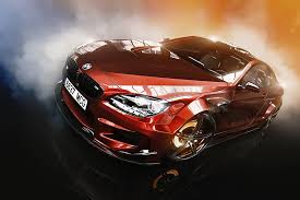 Bmw M6 Red Car Brake Smoke Poster Red Car Bmw M6 Bmw