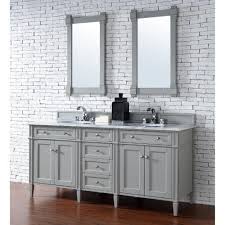 James Martin Brittany 72 In Double Bathroom Vanity As Shown Gray Double Vanity Double Sink Bathroom Vanity Bathroom Sink Vanity