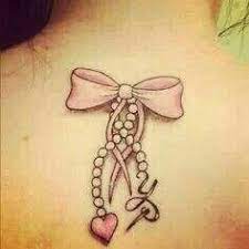 Foursquare Girly Tattoos Pink Ribbon Tattoos Pink Tattoo