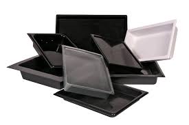 Spill and drip trays are designed to capture any leaks or drips from falling on to the floor and containing them in a tray. Thermoformed Drip Trays Drader Manufacturing Industries Ltd