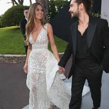 Heidi klum secretly married tom kaulitz in february and we had no idea. Heidi Klum Mit Tom Kaulitz Hochzeitskleid Heidi Klum Heidi Klum Style Kleid Hochzeit
