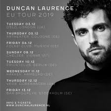 Duncan laurence, best known for being a world music singer, was born in spijkenisse, netherlands on monday, april 11, 1994. The Netherlands Arcade Certified Double Platinum Duncan Laurence To Embark On European Tour Esctoday Com