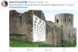 But boris johnson's former senior adviser stood by the claim he drove to barnard castle to test his eyesight. Britons Poke Fun At Dominic Cummings For His Explanation Of His Lockdown Trip To Durham Daily Mail Online