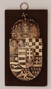 A millenniumi vonat dísztábláján az egyesített nagy magyar címer. Nagy Magyarorszag Cimere Mugyanta Fa Alapon 19x10 Cm Darabanth Auctions Co Ltd