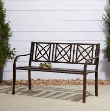 Vifah Paracelsus Aluminum Metal Bench Luxury Outdoor Furniture Metal Garden Benches Garden Bench