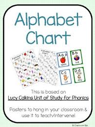 Alphabet Chart Freebie Lucy Calkins Unit Of Study Phonics