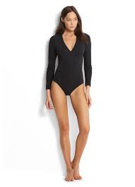 Resist Me Long Sleeve Surfsuit Seafolly Swimwear Swimwear Bikini Bottoms