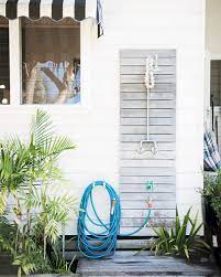 With concrete walls, concrete floors, lots of plants, lots of access to outdoors, and an unpretentious/utilitarian set up, life in this house by architect ken meffan is almost like being in a. 22 Of The Prettiest Outdoor Showers Outside Showers Outdoor Shower Beach Outdoor Pool Shower