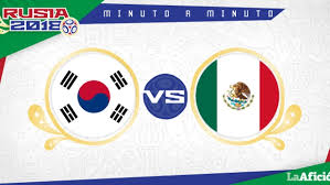 Marcador del partido de los cuartos de final de juegos olímpicos. Corea Del Sur Vs Mexico Mundial 2018 Goles Y Resultado