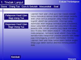 Untuk semua siswa sd yang ikut ujian sekolah nasibnya akan ditentukan sepenuhnya pihak dewan guru melalui penilaian ujian sekolah, kata sekretaris dinas pendidikan biak kamaruddin s.pd yang. Bab 7 Tindak Lanjut Hasil Evaluasi Ppt Download