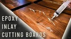 Black Walnut Epoxy Inlay Charcuterie Boards - YouTube