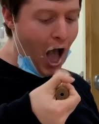 Trying to use a spoon during therapy 😅🥄