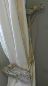 Paire D Embrasses Pour Rideaux En Bois Flotte Corde Et Portes Embrasses Embrasse Rideau Deco Bois Flotte Rideaux