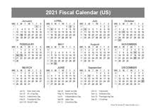 Printable 2021 Fiscal Year Calendar Template Calendarlabs