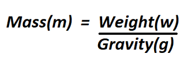 Meanwhile, weight is subject to gravity. How To Calculate Mass From Weight