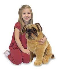 Lifesize Plush Pug Child Plush Dog Toys Dog Stuffed Animal Pug Dog