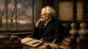 Quote of the day by Arthur Schopenhauer: 'The greatest legacy I will leave  my children is that they will never exist...' The German philosopher questions  the purpose of bringing new life into