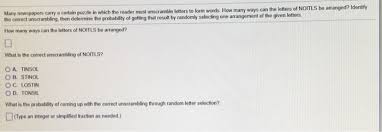 Type to reorder the word. Solved Many Newspapers Carry A Certain Puzzle In Which Th Chegg Com