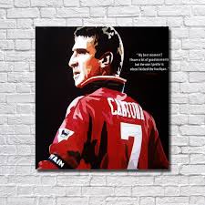 Shop affordable wall art to hang in dorms, bedrooms, offices, or anywhere blank walls aren't welcome. Eric Cantona Painted Canvas Print Poster Photo Wall Art Utd Manchester United Wandbehange Scribeemr Mobel Wohnen