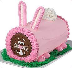 Bunny Roll Cake In Pink Perfect For My Newborn S 3 Months Of Life Celebration As It Is A Day Before Easter Icecreamc Baskin Robbins Cake Online Roll Cake