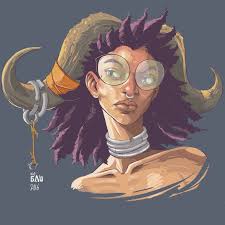 African Inspired Series Of Star Sign Characters Taurus Zodiac Star Sign Horns Beauty Black Gir Character Design Character Art Character Inspiration