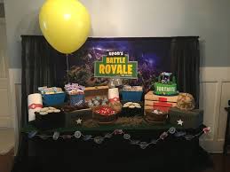 Fortnite Dessert Table Video Games Birthday Party Battle Party 1st Birthday Parties