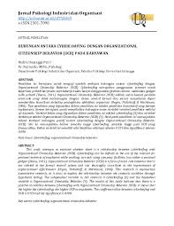 Pdf Jurnal Psikologi Industri Dan Organisasi Hubungan Antara Cyberloafing Dengan Organizational Citizenship Behavior Ocb Pada Karyawan Nadira Desangga Academia Edu