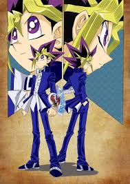 When yugi points out that marik's vendetta against the pharaoh makes absolutely no sense, he questions why he felt a dead guy would be responsible for marik's crappy childhood. Yugi Muto And Yami Yugi By Hiloki Deviantart Com On Deviantart Yugioh Yami Yugi And Atem Yami And Yugi