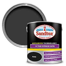 Wooden doors, windows or skirting boards will be back to their best in a flash with our satin wood paint. Sandtex 10 Year Black Satin Metal Wood Paint 2 5l Tradepoint