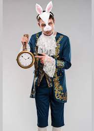 How much does a white rabbit costume cost on amazon? Adult Mens Wonderland White Rabbit Costume