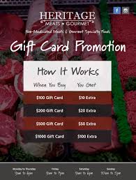 Maybe you would like to learn more about one of these? 2019 Gift Card Promotion Web Heritage Meats Gourmet