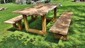 Rustic furniture and log cabin furniture welcome to the log furniture place, rustic wood furniture at great prices! Casa Padrino Garden Furniture Set Rustic Table 200 Cm X 100 Cm X H80 Cm 2 Garden Benches 200 Cm X 50 Cm X H50 Cm Oak Solid Wood Real Wood Furniture Solid