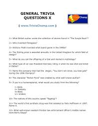 It's actually very easy if you've seen every movie (but you probably haven't). General Trivia Questions X Trivia Champ