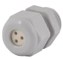 PG 11 Gray Nylon Standard Dome Multi-Hole (3 Holes) Cable ...
