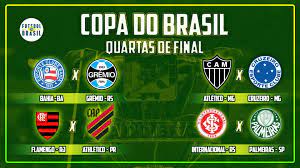 A copa do mundo, a maior competição de futebol que existe atualmente, é organizada pela fifa a cada quatro anos e tem o brasil como o grande campeão, com cinco títulos. Copa Do Brasil Definidas As Quartas De Final