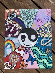 Trippy Vsco Style Art In 2020 Diy Canvas Art Hippie Painting Diy Art Painting