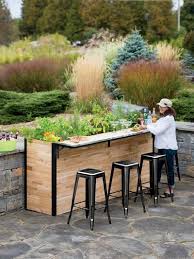 Reclaimed Wood Outdoor Bar Tall Planter Patio Plant A Bar 2 X8 In 2020 Patio Plants Patio Planters Outdoor Planters