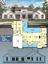 Plan 51810hz Stilvolles Modernes Bauernhaus Mit 4 Betten Und Gewolbter Mastersuite Landhauser Grundriss Bauernhaus Plane Traumhaus Plane
