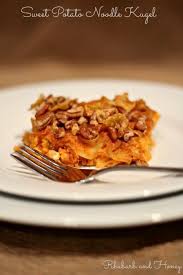 Sweet Potato Noodle Kugel Rhubarb And Honey Sweet Potato Noodles Honey Recipes Recipes