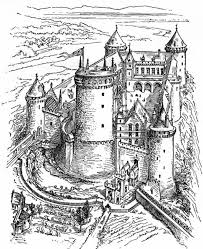 Chateau Fort Pour Colorier Jpeg Bilder Malvorlagen Landschaft Zeichnen