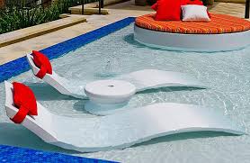 Finally, a lounger designed for your pool's tanning ledge! Signature 14 Side Table Ultra Modern Pool Patio