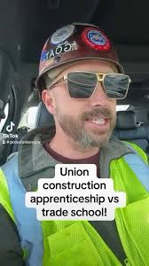 Union apprenticeship vs trade school! We know the right choice!, Thanks  Proudunionguy for the info👊🏼 , #SkilledTrades #Apprenticeships