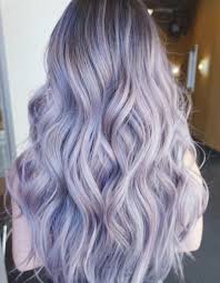 Long Pastel Purple Hair With Dark Roots Darkombrehair In 2020 Pastel Purple Hair Long Hair Styles Grey Hair Wig