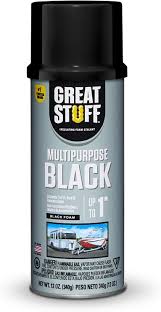 You may have to dab black paint into spots of foam along the edges, sides, and inside your engraved areas. Great Stuff 99054816 Multipurpose Insulating Foam Sealant 12 Oz Black Amazon Com