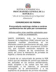 Последние твиты от procuraduría general de la república (@procuraduriard). Procuraduria Restringe Visitas A Ministerio De Defensa De La Republica Dominicana Facebook