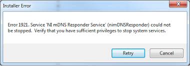 Error 1921 When Installing Or Uninstalling Ni Software National Instruments