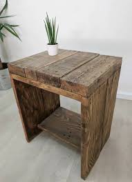 Reclaimed Wood Bedside Table Lauake In Medium Oak Finish Vinterior In 2020 Wood Bedside Table Reclaimed Wood Bedside Table Reclaimed Wood Bedside