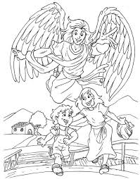 That we may be made worthy of the promises of christ. Male Guardian Angel Coloring Page Coloring Home